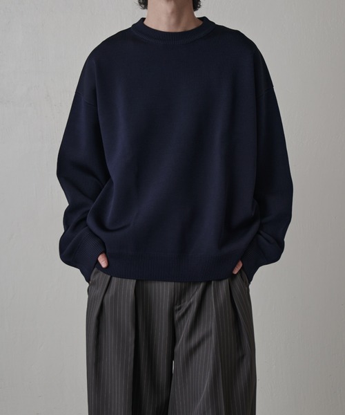 Lui's(ルイス)の「VISミラノリブクルーネックニット(ニット/セーター・メンズ・モカ/ネイビー/ブラック・S/M)」の15枚目の写真