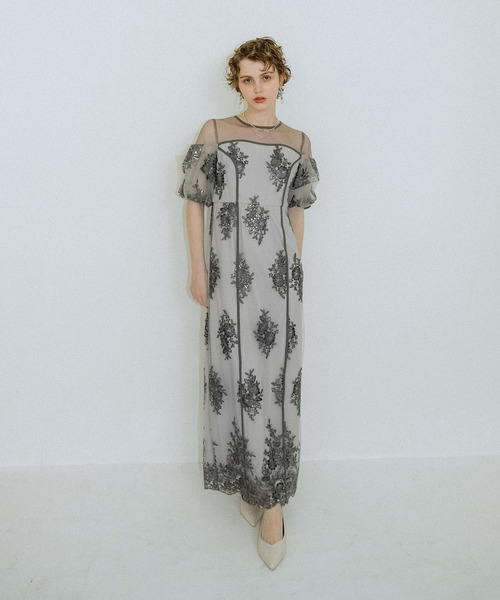 Embroidered sheer dress（ドレス）｜et.UNiVER（エトユニベール）の