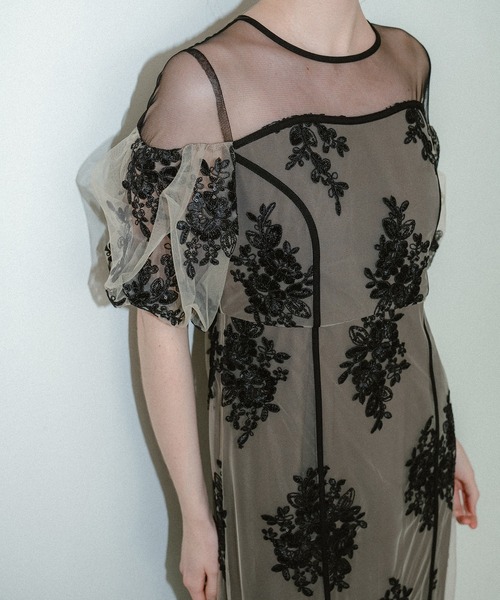 Embroidered sheer dress（ドレス）｜et.UNiVER（エトユニベール）の