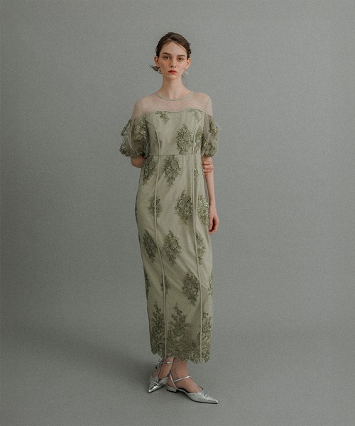 Embroidered sheer dress（ドレス）｜et.UNiVER（エトユニベール）の