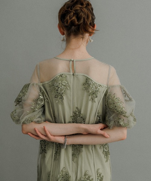 Embroidered sheer dress（ドレス）｜et.UNiVER（エトユニベール）の