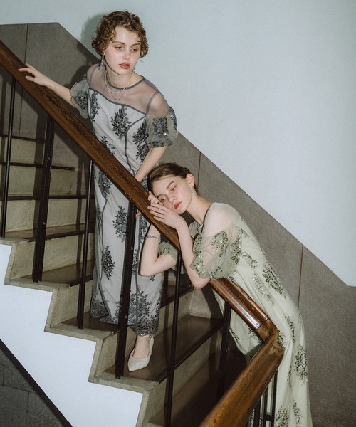 Embroidered sheer dress（ドレス）｜et.UNiVER（エトユニベール）の