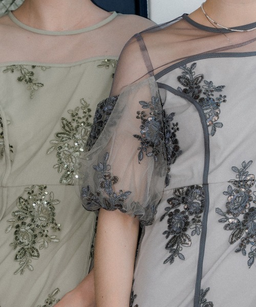 Embroidered sheer dress（ドレス）｜et.UNiVER（エトユニベール）の