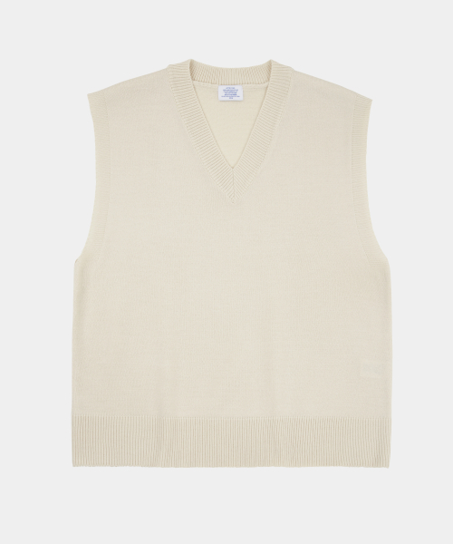 LETTERCOMO(レテルコモ)の「シティボーイ Vネックニットベスト_アイボリー(ベスト・レディース・その他・LARGE/MEDIUM)」の1枚目の写真