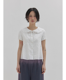 PEEVES PEEVES（フィブス フィブス）の「VENTED PETER PAN COLLAR BLOUSE / WHITE（シャツ/ブラウス）」