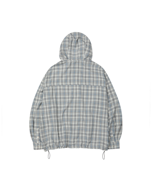 SECONDMONO（セカンドモノローグ）の「Check Snap Hooded Jacket [BLUE]_SEJK011BLUE（その他アウター・レディース・その他・MEDIUM/LARGE/X-SMALL/SMALL）」の2枚目の写真