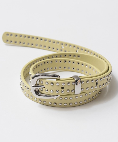 MAISON SPECIAL（メゾンスペシャル）の「Studded Thin Belt/スタッズ細ベルト（ベルト・レディース・クリア/ライトイエロー/ブラック・FREE）」の7枚目の写真