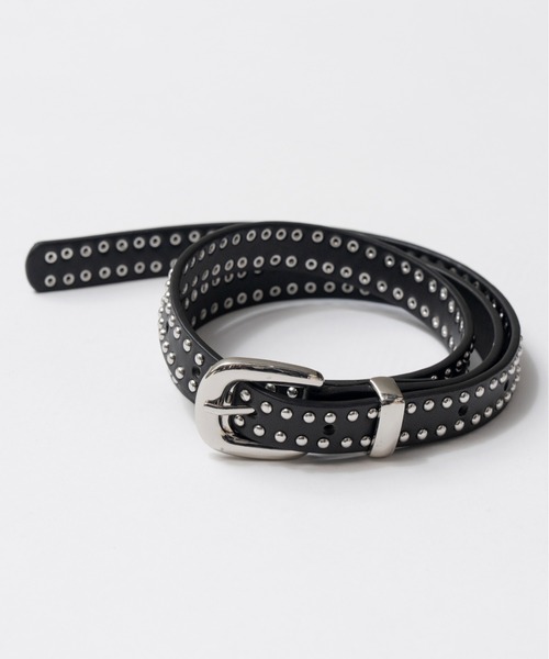 MAISON SPECIAL（メゾンスペシャル）の「Studded Thin Belt/スタッズ細ベルト（ベルト・レディース・クリア/ライトイエロー/ブラック・FREE）」の8枚目の写真