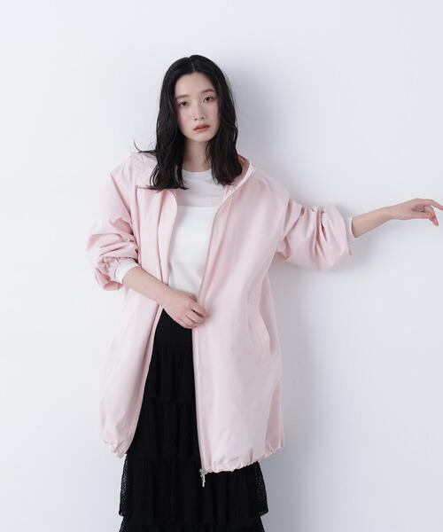 N.(N. Natural Beauty Basic)(エヌエヌナチュラルビューティーベーシック)の「ミドルフーディーブルゾン(ブルゾン・レディース・ピンク/オフホワイト/ベージュ・フリ-)」の4枚目の写真