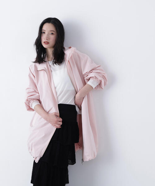 N.(N. Natural Beauty Basic)(エヌエヌナチュラルビューティーベーシック)の「ミドルフーディーブルゾン(ブルゾン・レディース・ピンク/オフホワイト/ベージュ・フリ-)」の5枚目の写真