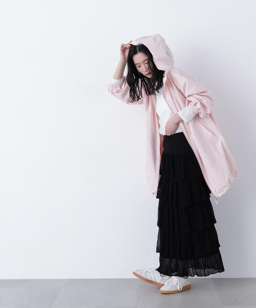 N.(N. Natural Beauty Basic)(エヌエヌナチュラルビューティーベーシック)の「ミドルフーディーブルゾン(ブルゾン・レディース・ピンク/オフホワイト/ベージュ・フリ-)」の6枚目の写真