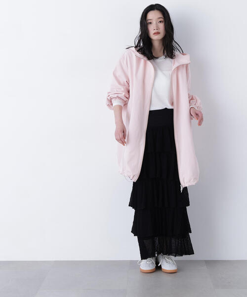 N.(N. Natural Beauty Basic)(エヌエヌナチュラルビューティーベーシック)の「ミドルフーディーブルゾン(ブルゾン・レディース・ピンク/オフホワイト/ベージュ・フリ-)」の9枚目の写真