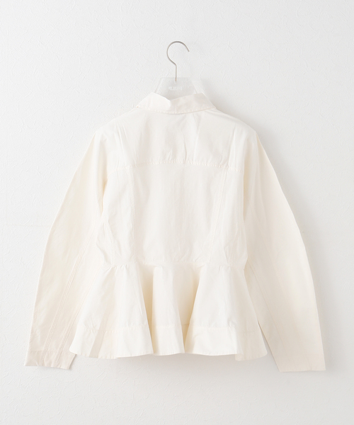 GANNI（ガニー）の「GANNI / ガニー Stretch Cotton Peplum Shirt（シャツ/ブラウス・レディース・ホワイト・34）」の2枚目の写真
