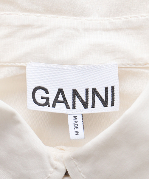GANNI（ガニー）の「GANNI / ガニー Stretch Cotton Peplum Shirt（シャツ/ブラウス・レディース・ホワイト・34）」の4枚目の写真