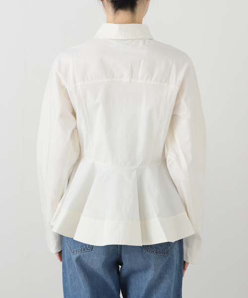 GANNI（ガニー）の「GANNI / ガニー Stretch Cotton Peplum Shirt（シャツ/ブラウス・レディース・ホワイト・34）」の9枚目の写真