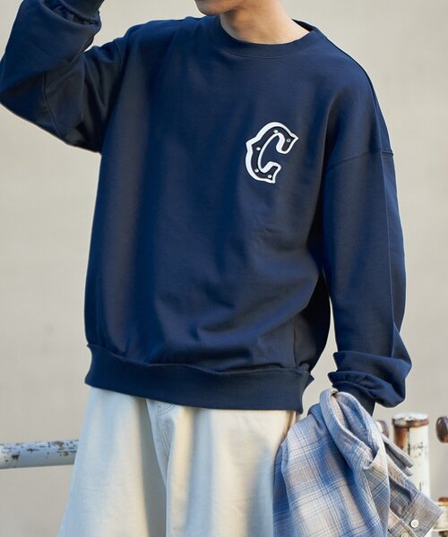 CIAOPANIC（チャオパニック）の「ラインストーンクルーネックスウェット（Tシャツ/カットソー・レディース・グレー/イエロー/ネイビー・LARGE/MEDIUM）」の3枚目の写真
