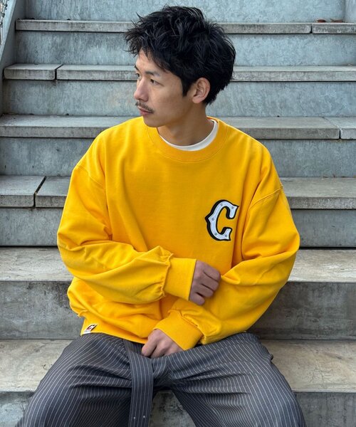 セール】ラインストーンクルーネックスウェット（Tシャツ/カットソー