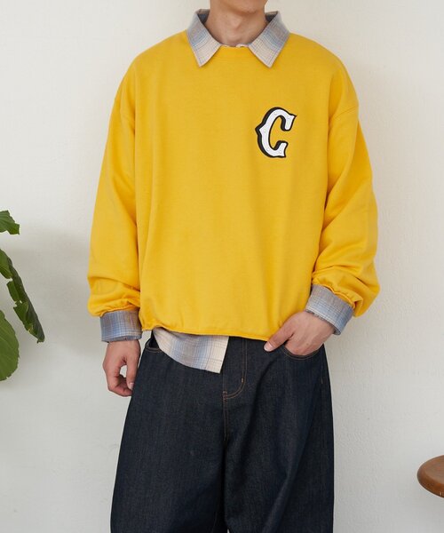 CIAOPANIC（チャオパニック）の「ラインストーンクルーネックスウェット（Tシャツ/カットソー・レディース・グレー/イエロー/ネイビー・LARGE/MEDIUM）」の8枚目の写真