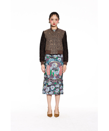 GREEDILOUS（グリディアス）の「Floor Jacquard Wool Blossom Back Printing Jumper（その他アウター）」