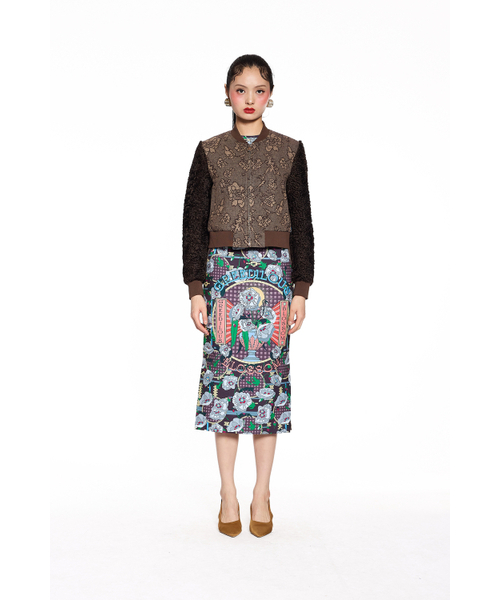 GREEDILOUS(グリディアス)の「Floor Jacquard Wool Blossom Back Printing Jumper(その他アウター・メンズ・その他・S/M/L/XS)」の1枚目の写真