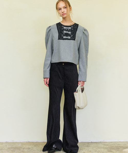 DEWEDEWE(デュイデュイ)の「テクスチャー ベルベットパンツ_ブラック(その他パンツ・レディース・その他・SMALL/MEDIUM)」の2枚目の写真