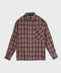 LIEU HOMME（リュウオム）の「Chain Tartan Check Shirt_Pink（シャツ/ブラウス）」