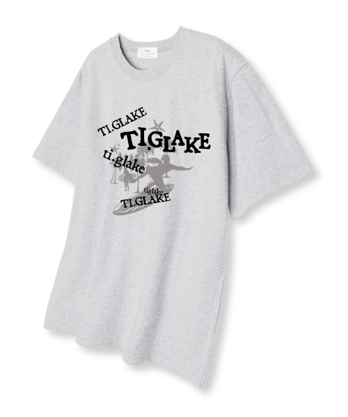 TI.GLAKE(ティーグレイク)の「ファームツリーサーフィン オーバーサイズ 半袖Tシャツ ライトグレー(Tシャツ/カットソー・レディース・その他・LARGE/X-LARGE/XX-LARGE)」の1枚目の写真