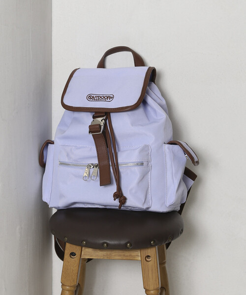 OUTDOOR PRODUCTS(アウトドアプロダクツ)の「OUTDOOR PRODUCTS × Firsthand/アウトドアプロダクツ <新色追加> 別注 配色デザイン ミニリュック(バックパック/リュック・レディース・ネイビー/ベージュ/ブラウン/ラベンダー・ONE SIZE)」の4枚目の写真