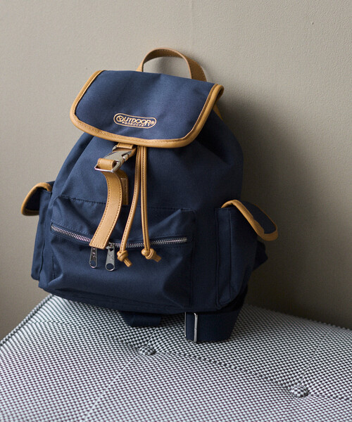 OUTDOOR PRODUCTS（アウトドアプロダクツ）の「OUTDOOR PRODUCTS × Firsthand/アウトドアプロダクツ 別注 配色デザイン ミニリュック（バックパック/リュック・レディース・ネイビー/ベージュ/ブラウン・ONE SIZE）」の3枚目の写真