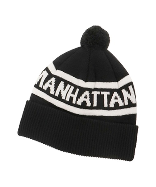 Manhattan Portage(マンハッタンポーテージ)の「Manhattan Portage/マンハッタンポーテージ キッズ ビーニー ニット帽 KIDS PONPON KNIT WATCH MP248(ニットキャップ/ビーニー・キッズ・ネイビー×ホワイト/グリーン系その他/レッド系その他/ブラック×ホワイト・FREE)」の1枚目の写真