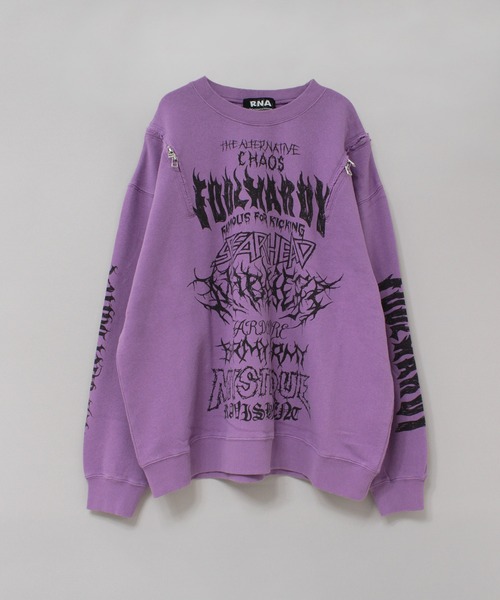 M2634 ショルダーZipトレーナー（スウェット）｜RNA（アールエヌエー