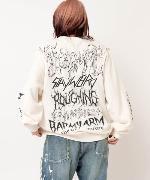 M2634 ショルダーZipトレーナー（スウェット）｜RNA（アールエヌエー