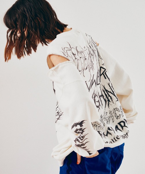 M2634 ショルダーZipトレーナー（スウェット）｜RNA（アールエヌエー