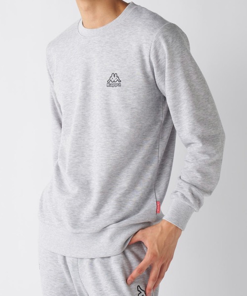 Kappa(カッパ)の「クルーネックスウェット(スウェット・メンズ・杢グレー/ブラック/グリーン/ネイビー・LARGE/X-LARGE/MEDIUM)」の3枚目の写真
