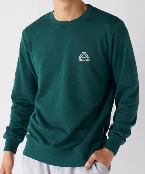 Kappa(カッパ)の「クルーネックスウェット(スウェット・メンズ・杢グレー/ブラック/グリーン/ネイビー・LARGE/X-LARGE/MEDIUM)」の1枚目の写真