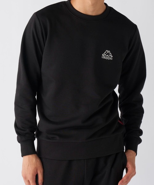 Kappa(カッパ)の「クルーネックスウェット(スウェット・メンズ・杢グレー/ブラック/グリーン/ネイビー・LARGE/X-LARGE/MEDIUM)」の2枚目の写真