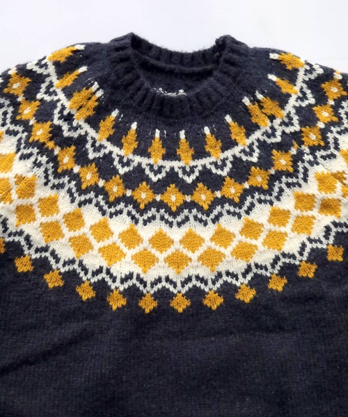 Crisp（クリスプ）の「ノルディックプルオーバーニット（ニット/セーター・レディース・グレー/ネイビー・FREE）」の12枚目の写真