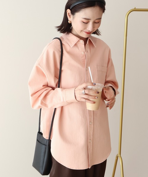 AMERICAN HOLIC(アメリカンホリック)の「アソートデニムシャツ(シャツ/ブラウス・レディース・オレンジ/インディゴブルー/チェック/ライトインディゴブルー・M/L)」の3枚目の写真