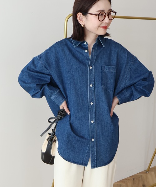 AMERICAN HOLIC(アメリカンホリック)の「アソートデニムシャツ(シャツ/ブラウス・レディース・オレンジ/インディゴブルー/チェック/ライトインディゴブルー・M/L)」の8枚目の写真