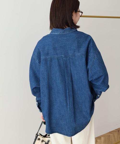 AMERICAN HOLIC(アメリカンホリック)の「アソートデニムシャツ(シャツ/ブラウス・レディース・オレンジ/インディゴブルー/チェック/ライトインディゴブルー・M/L)」の10枚目の写真