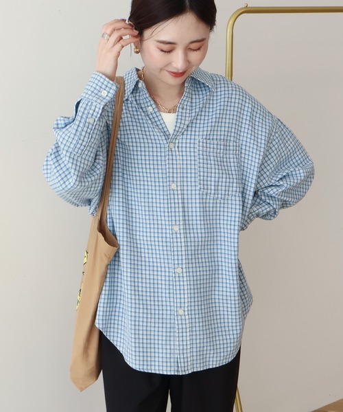 AMERICAN HOLIC(アメリカンホリック)の「アソートデニムシャツ(シャツ/ブラウス・レディース・オレンジ/インディゴブルー/チェック/ライトインディゴブルー・M/L)」の16枚目の写真