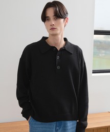 LUENNA(���G�i)�́yLUENNA�zFine Gauge Knit Polo Shirt / �t�@�C���Q�[�W�j�b�g�|���V���c(�|���V���c)