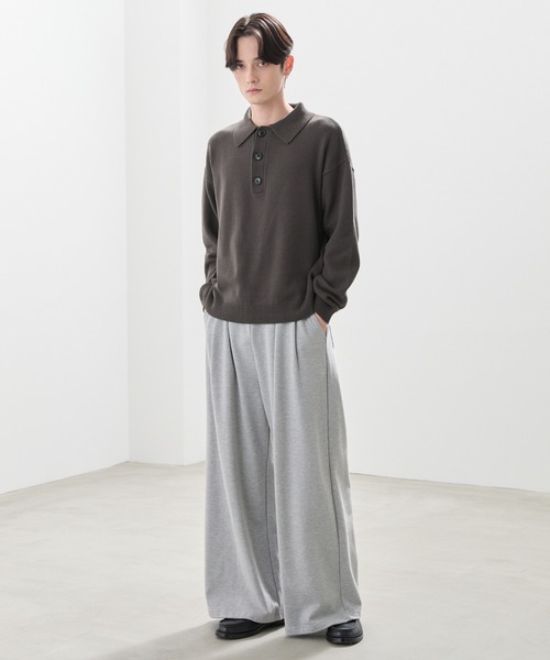 LUENNA(ルエナ)の「【LUENNA】Fine Gauge Knit Polo Shirt / ファインゲージニットポロシャツ(ポロシャツ・メンズ・ダークブラウン/ブラック・L/M/S)」の7枚目の写真