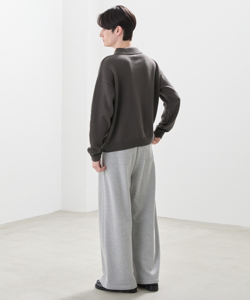 LUENNA(ルエナ)の「【LUENNA】Fine Gauge Knit Polo Shirt / ファインゲージニットポロシャツ(ポロシャツ・メンズ・ダークブラウン/ブラック・L/M/S)」の9枚目の写真