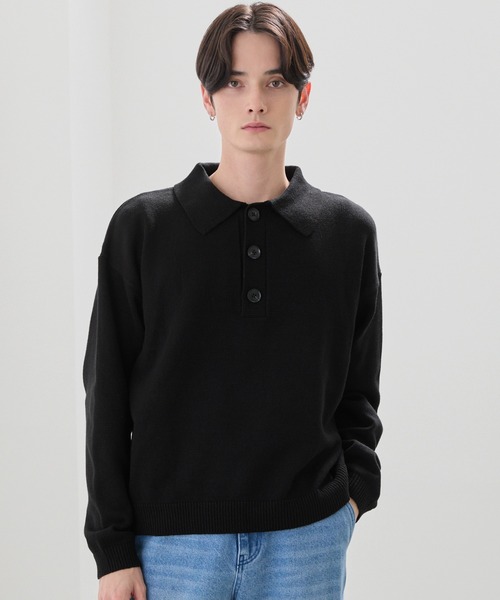 LUENNA(ルエナ)の「【LUENNA】Fine Gauge Knit Polo Shirt / ファインゲージニットポロシャツ(ポロシャツ・メンズ・ダークブラウン/ブラック・L/M/S)」の12枚目の写真