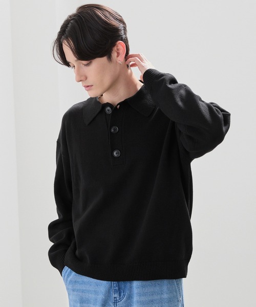 LUENNA(ルエナ)の「【LUENNA】Fine Gauge Knit Polo Shirt / ファインゲージニットポロシャツ(ポロシャツ・メンズ・ダークブラウン/ブラック・L/M/S)」の15枚目の写真