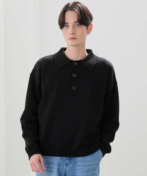 LUENNA(ルエナ)の「【LUENNA】Fine Gauge Knit Polo Shirt / ファインゲージニットポロシャツ(ポロシャツ・メンズ・ダークブラウン/ブラック・L/M/S)」の16枚目の写真
