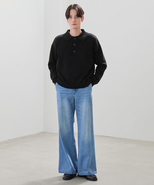 LUENNA(ルエナ)の「【LUENNA】Fine Gauge Knit Polo Shirt / ファインゲージニットポロシャツ(ポロシャツ・メンズ・ダークブラウン/ブラック・L/M/S)」の18枚目の写真