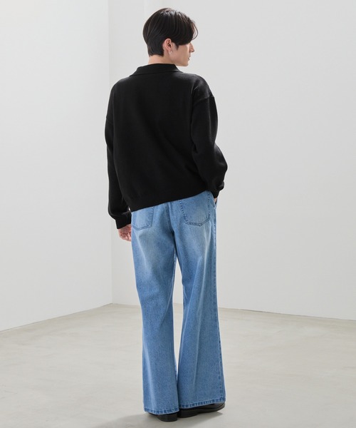 LUENNA(ルエナ)の「【LUENNA】Fine Gauge Knit Polo Shirt / ファインゲージニットポロシャツ(ポロシャツ・メンズ・ダークブラウン/ブラック・L/M/S)」の20枚目の写真