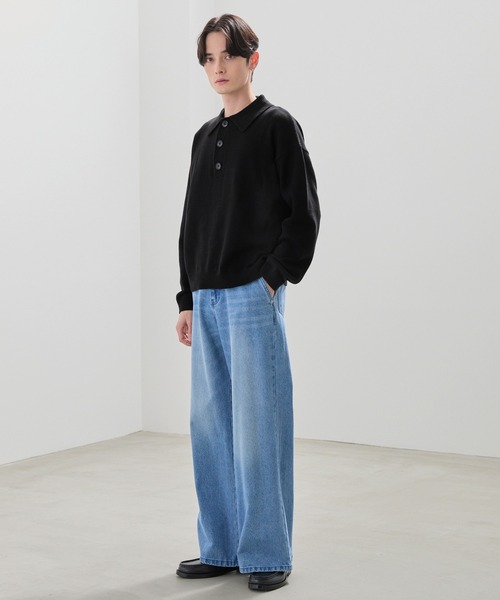 LUENNA(ルエナ)の「【LUENNA】Fine Gauge Knit Polo Shirt / ファインゲージニットポロシャツ(ポロシャツ・メンズ・ダークブラウン/ブラック・L/M/S)」の21枚目の写真